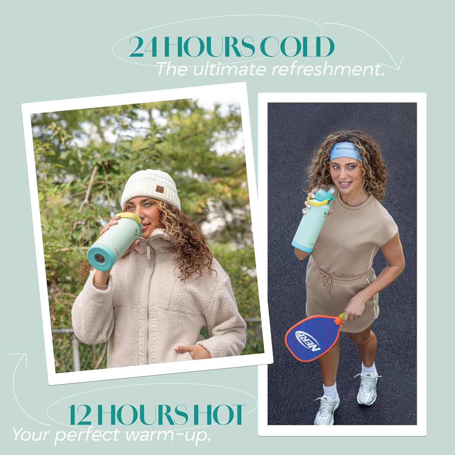 DualSip 32oz Vacuum Insulated Reusable Stainless Steel Water Bottle – 2 Lids (Straw & Chug) Leakproof, BPA Free, Wide Mouth Sports Bottle for Travel, Gym, Hiking, Outdoors, School & Office - Image 6