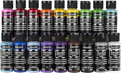 Americana Multi-Surface Satin Favorites Sample Kit for Wood, Metal, Glass,