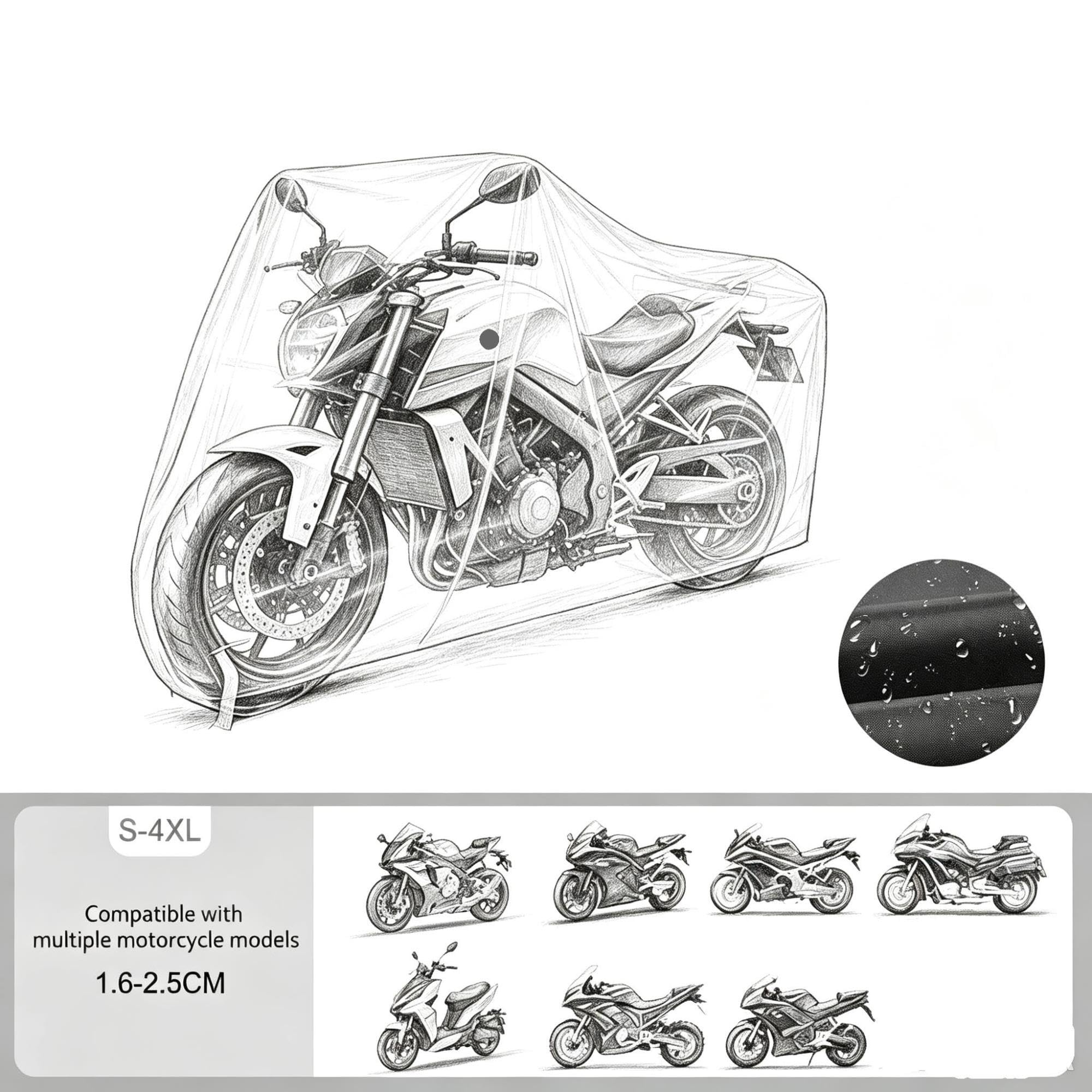 Funda Moto 210D Oxford Impermeable