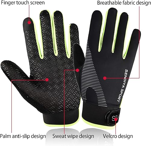 Miniatura 42 de YHT Guantes de entrenamiento, protección completa de la palma y agarre extra, guantes de gimnasio, pesca y esgrima para levantamiento de pesas,