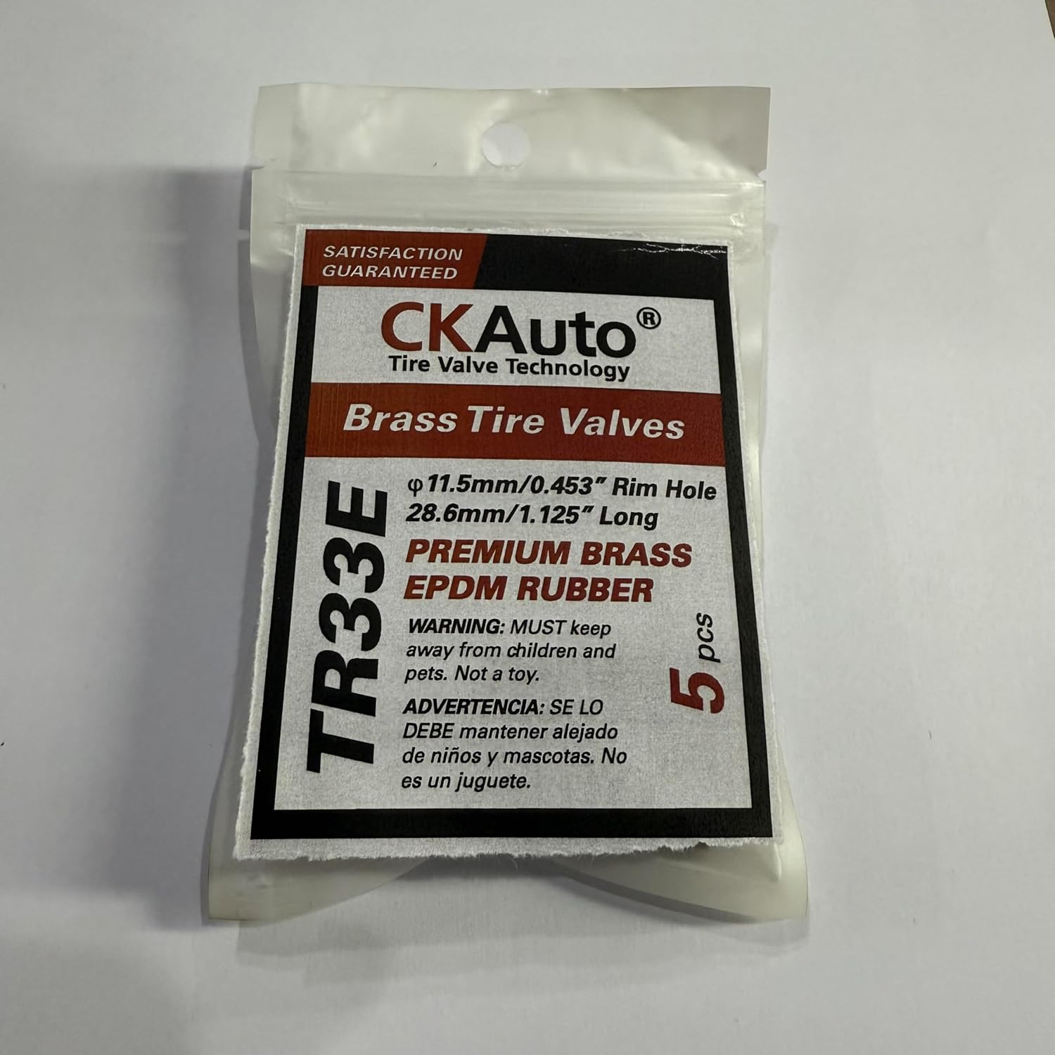 CKAuto TR414 Rubber Snap-in Tire Valve Stem (100pcs/bag)