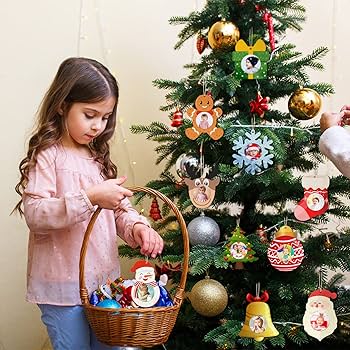 Amazon.co.jp: Lauwell 40個 クリスマスフォトフレームオーナメント