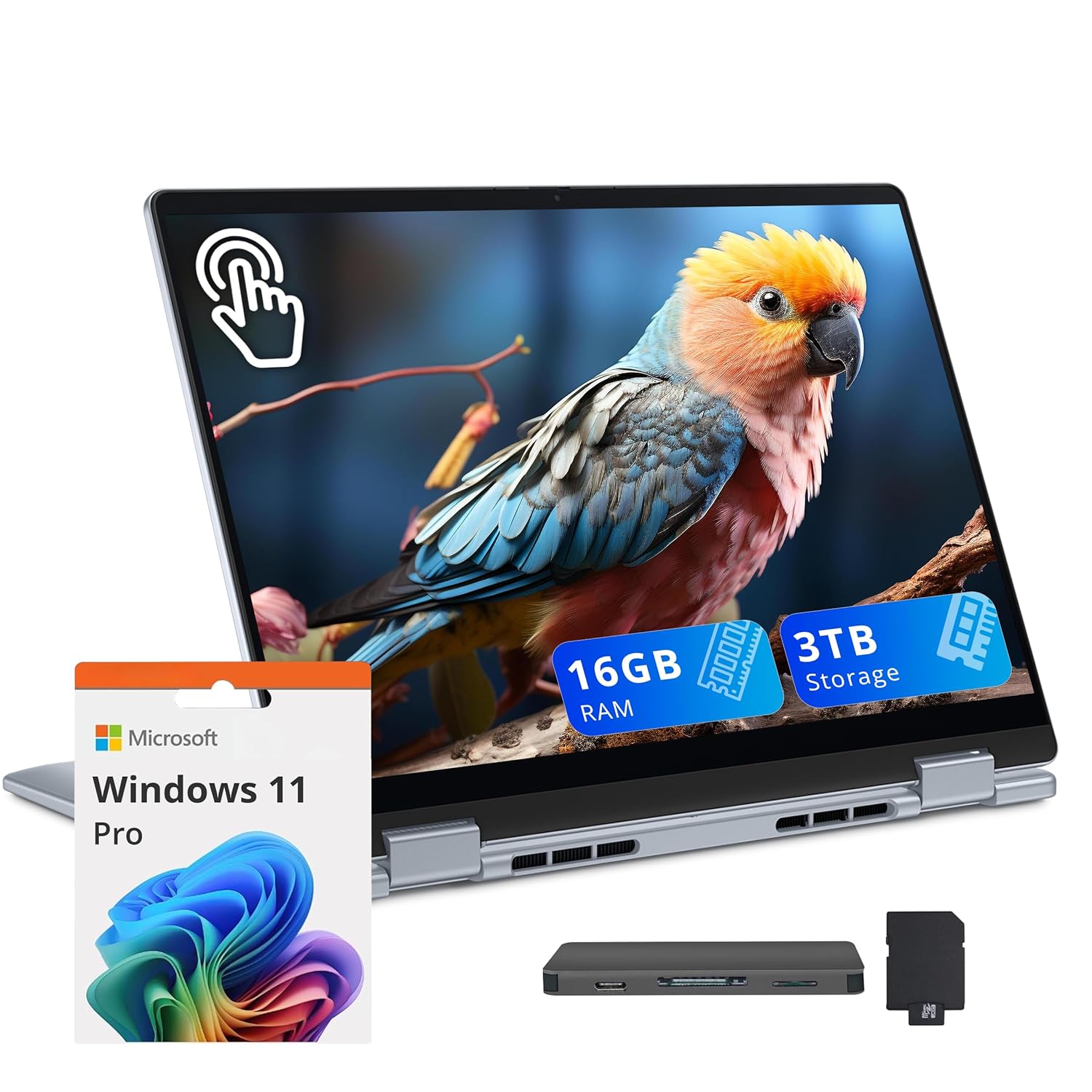 Dell Plus 14 2-in-1 FHD Touchscreen Laptop Intel Ultra 7 256V 16GB RAM 3TB Storage 2TB SSD 1TB