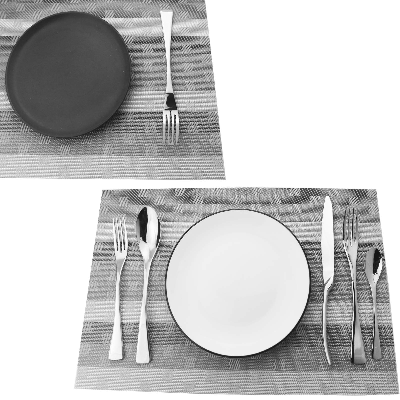 BRIIEC 20-Piece Flatware Silverware Set 18/10 Stainless Steel Eating Utensil Service for 4 Tableware with Fork Knife Spoon for Kitchen Table Dishwasher Safe?Shiny Silver?