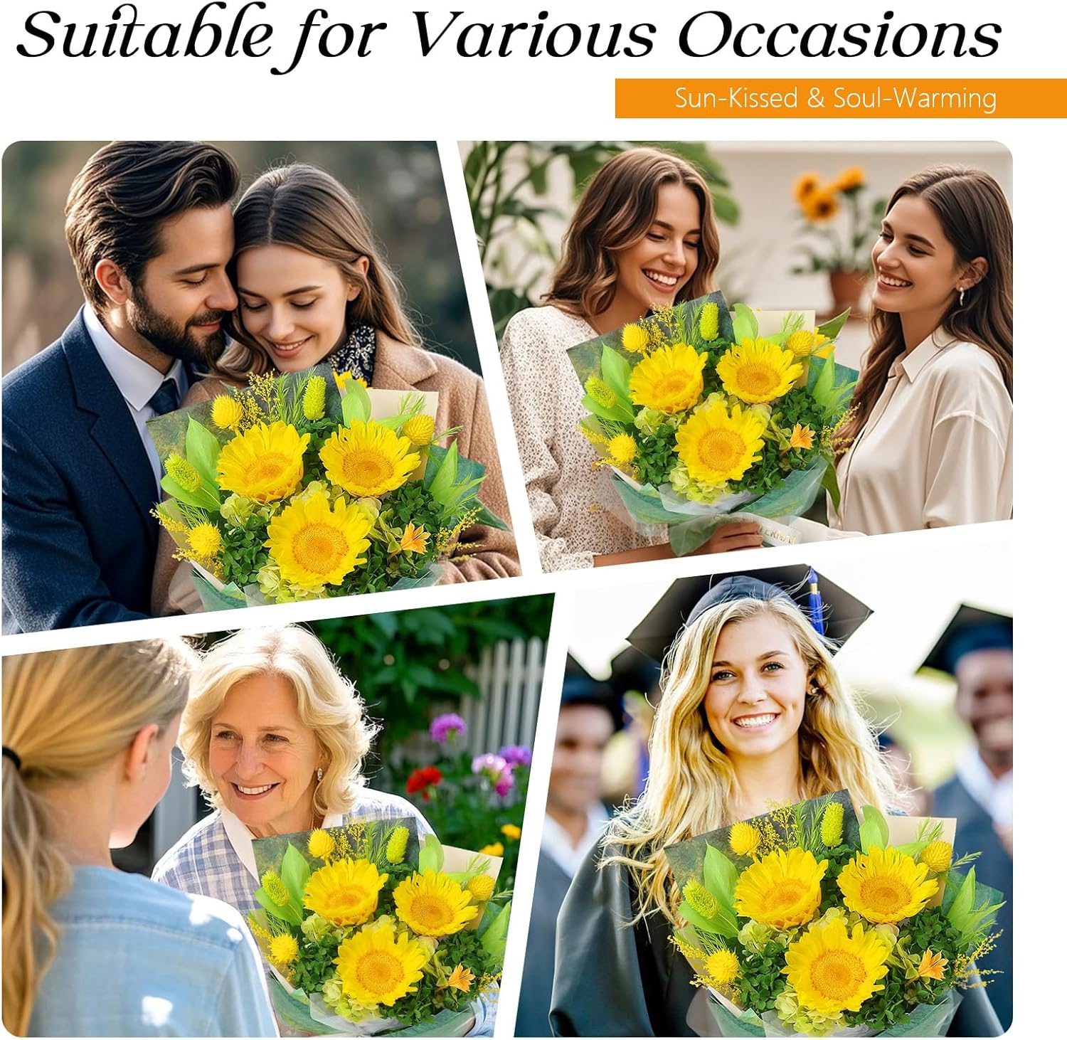 Preserved Sunflower Bouquet - Forever Flowers for Delivery, Long-Lasting Flower with Gift Box, Eternal flowers Bouquet, Anniversary Birthday Valentines Day Gifts for Women Men Mom Her Wife Girlfriend - Image 7