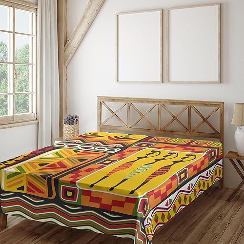 Vista 101 de Lunarable Sábana encimera de mapa del mundo, collage antiguo de mapas del Atlas antiguos, estampado vintage del grupo de civilización, suave y Beige