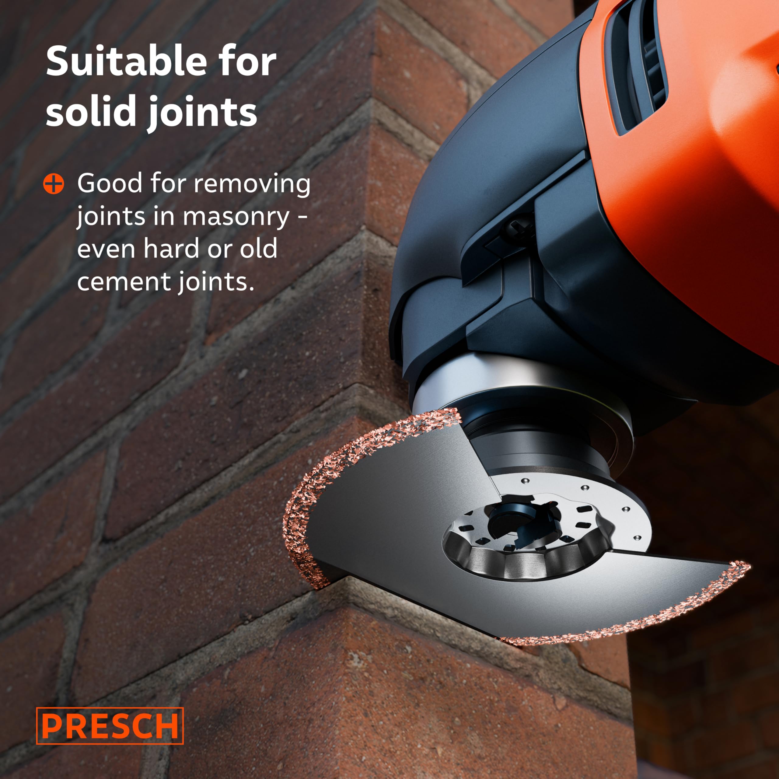 Presch Multitool Grout Remover Blade for Mortar & Concrete 85mm, Starlock multitool blade for precise results - Image 4