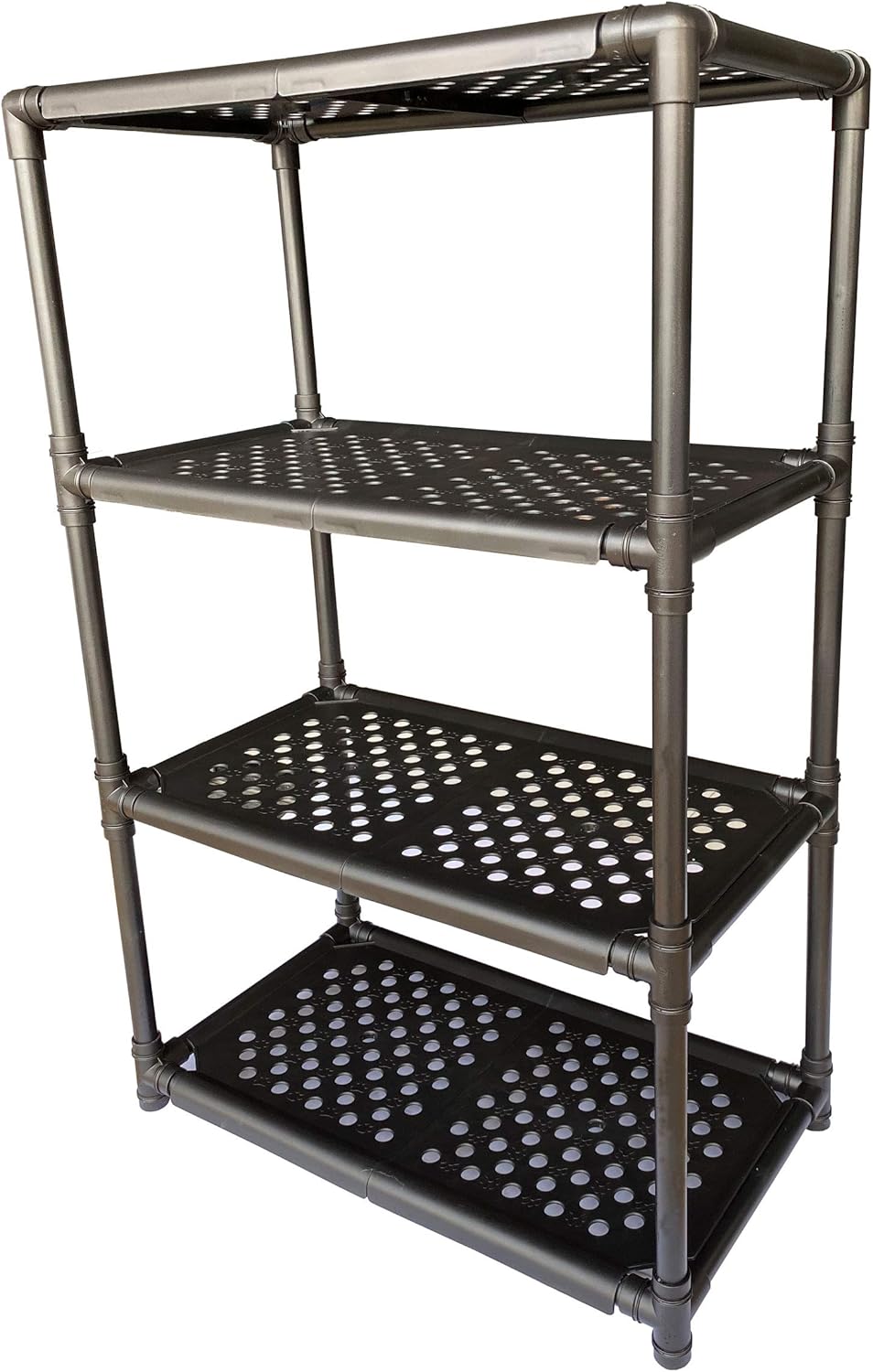 12.6"×23.6"×36.2" 4-Shelf Tier Plastic Multi-Purpose Tool Holder Storage Shelf Shoe Storage Rack Light Duty Garage Storage Indoor and Outdoor : Tools & Home Improvement