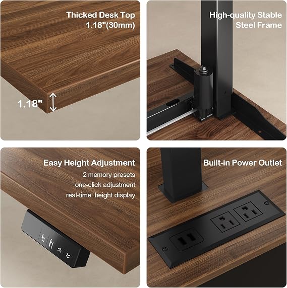 ModernMate 63 L Shaped Executive Standing Desk with 3 Drawers