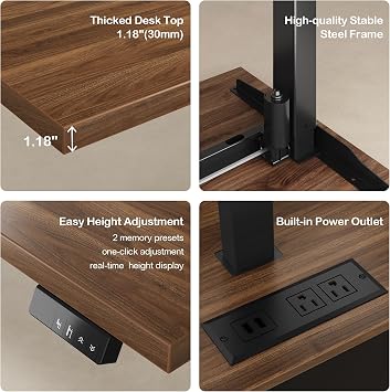 ModernMate 63 L Shaped Executive Standing Desk with 3 Drawers