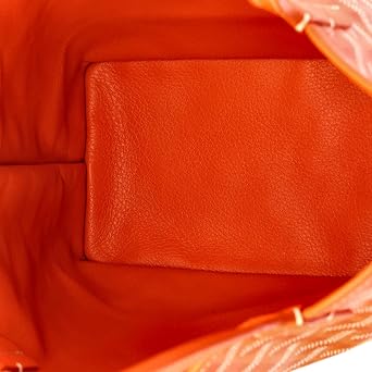 Pre-Loved Anjou Reversible Tote Coated Canvas Mini, Orange