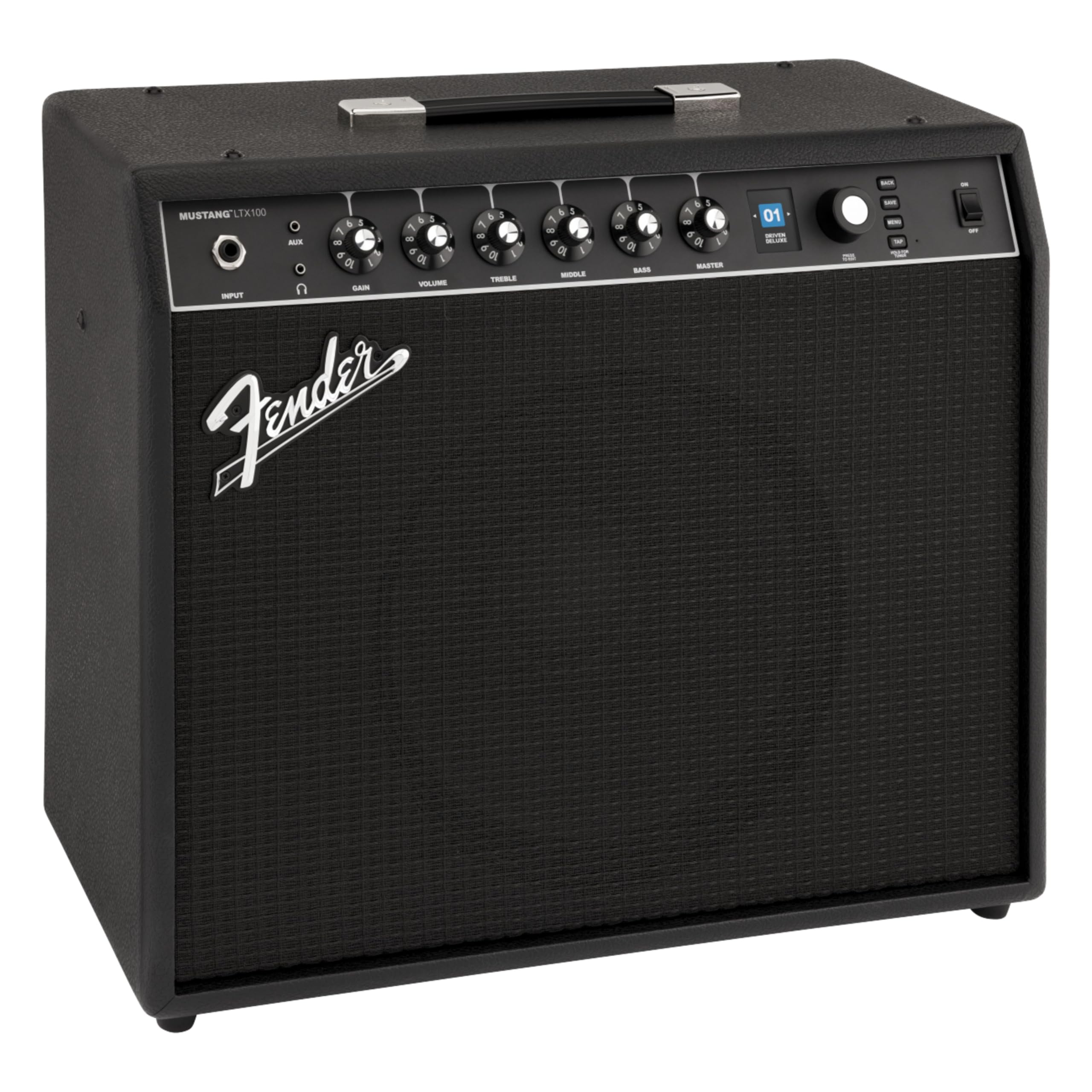 Amplificatore combo per chitarra Fender Mustang LTX100, 100 W con suoni versatili, 100 preset, 50 tipi di amplificatori ed effetti, interfaccia utente semplice