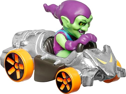 Miniatura 5 de Hot Wheels Coches de juguete, juego de 2 vehículos de fundición a presión RacerVerse con conductores de personajes optimizados para el rendimiento