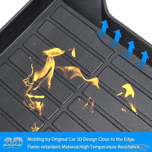 Miniatura 6 de Cherokee Cargo Liners  Alfombrillas de carga trasera para todo tipo de clima, compatibles con Jeep Cherokee 2014-2018, modelado 3D, impermeable,