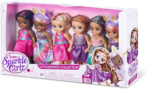 Miniatura 2 de Sparkle Girlz ZURU Fashion - Paquete de 6 muñecas de princesa, vestidos extraíbles, regalos para niñas de 4 a 8 años, muñeca de moda articulable,