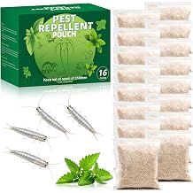 12Pack Silverfish Repellent Pouches - Natural Silverfish Deterrent Sachets for Closet, Pantry, Bathroom, Basement, Drawer, Bookshelf, Long-Lasting Indoor Silverfish Control Pouches for Outdoor Indoor