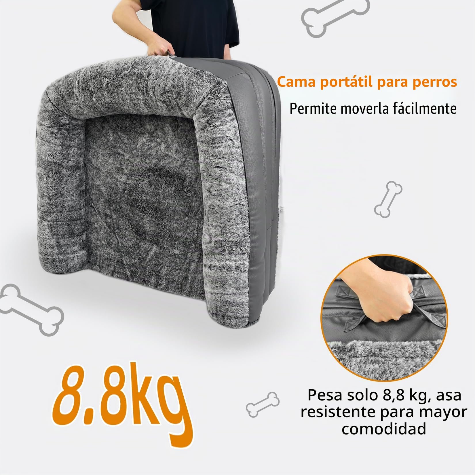 BingoPaw Cama para Perros o Humanos 180x95x28 cm Sofa Perro Grande XXL Ortopedica Human Size Dog Bed Plegable Cama Perro para Humanos Gigante Impermeable Sillón Perros Desenfundable y Lavable