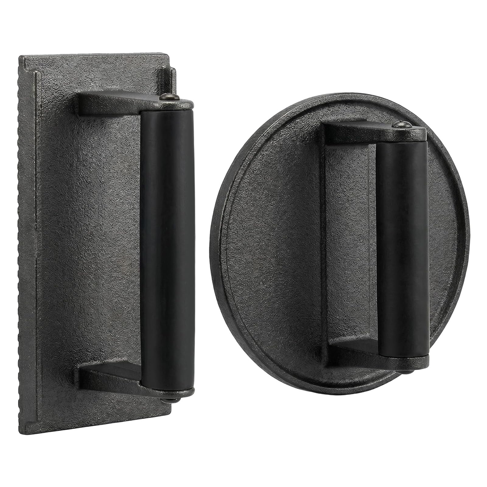 2 Pc Burger Press, Smash Burger Meat Press Heavy Cast Iron with Heat Resistant Black Handle, Steak Grill Presses for Hamburger, Bacon, Patty