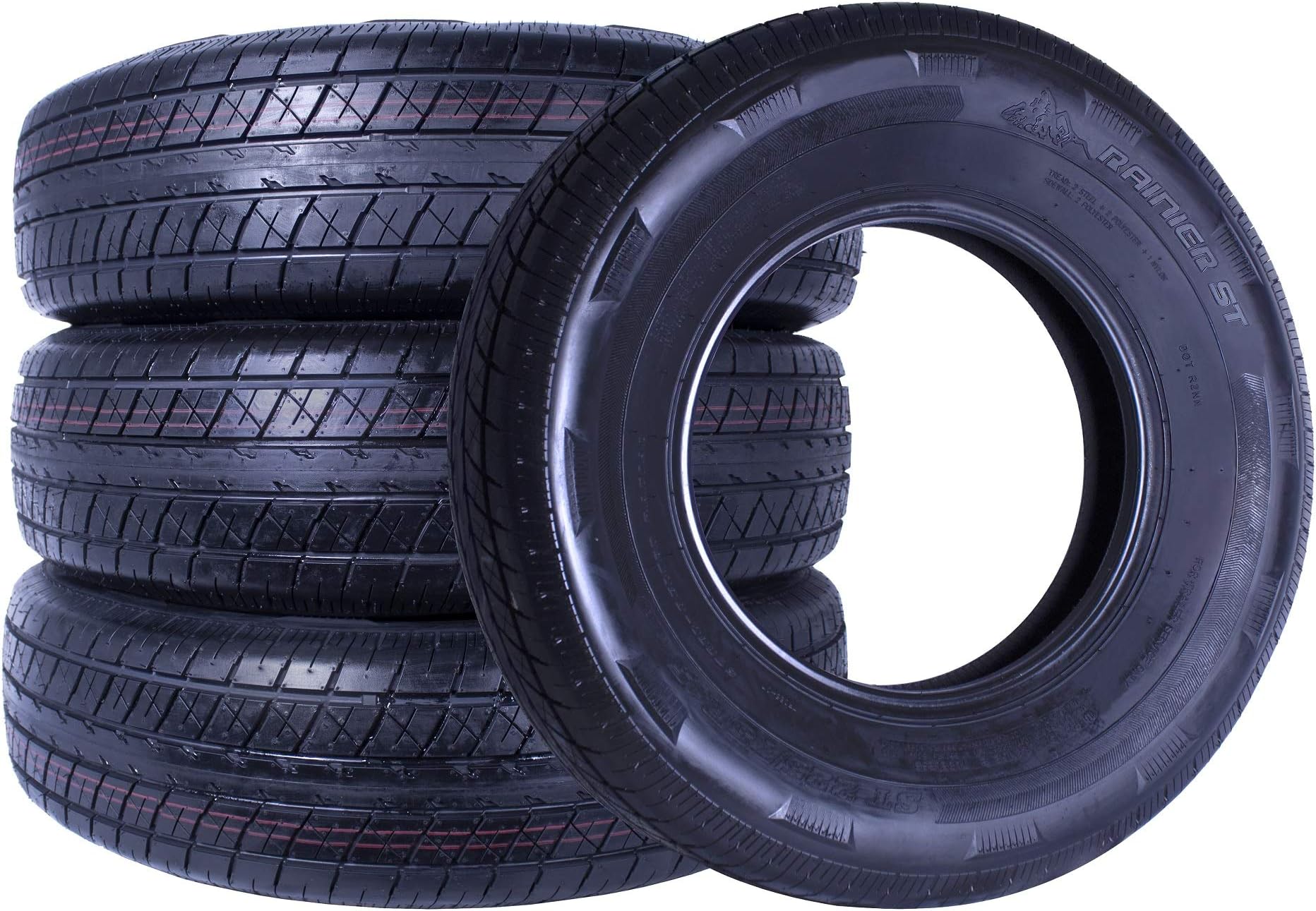 Set of 4 (FOUR) Transeagle ST Radial II Premium Trailer Radial Tires-ST225/75R15 225/75/15 225/75-15 117/112L Load Range E LRE 10-Ply BSW Black Side Wall