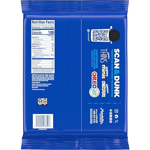 Miniatura 3 de OREO Mega Stuf - Galletas de sándwich de chocolate, tamaño de fiesta, 8 paquetes de 1 libra, 9.35 onzas