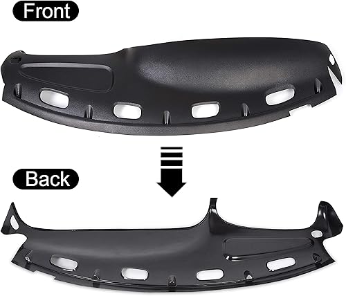 Vista 42 de ECOTRIC Cubierta de bisel de tablero de tablero compatible con Dodge Ram 1998-2002 1500 2500 3500 Kit de panel de instrumentos con rejillas