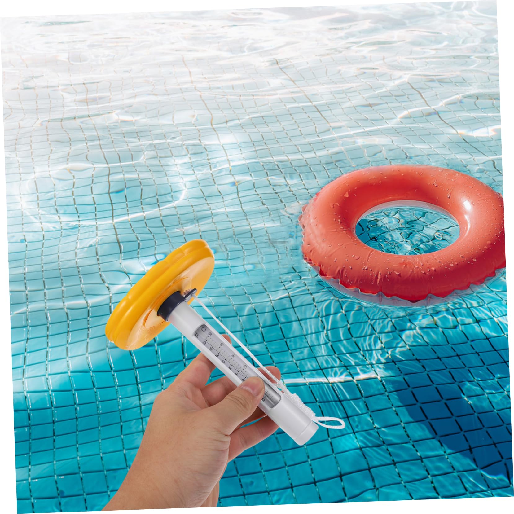 Toddmomy 3 Pezzi Termometro Per Acqua Galleggiante Piscina Termometro Dell'acqua Del Bagno Plastica