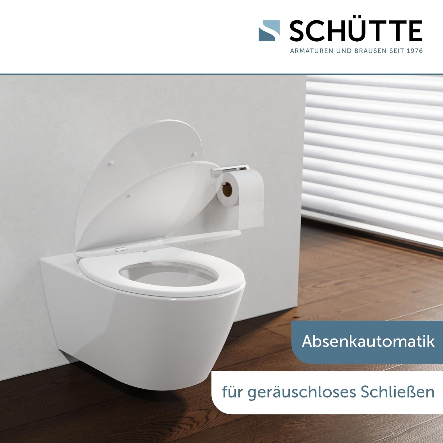 Toilet seat with soft-close mechanism, thermoplastic, removable toilet lid made of shatter-proof material, easy DIY installation thanks to mounting template, toilet lid and seat... – Bild 4
