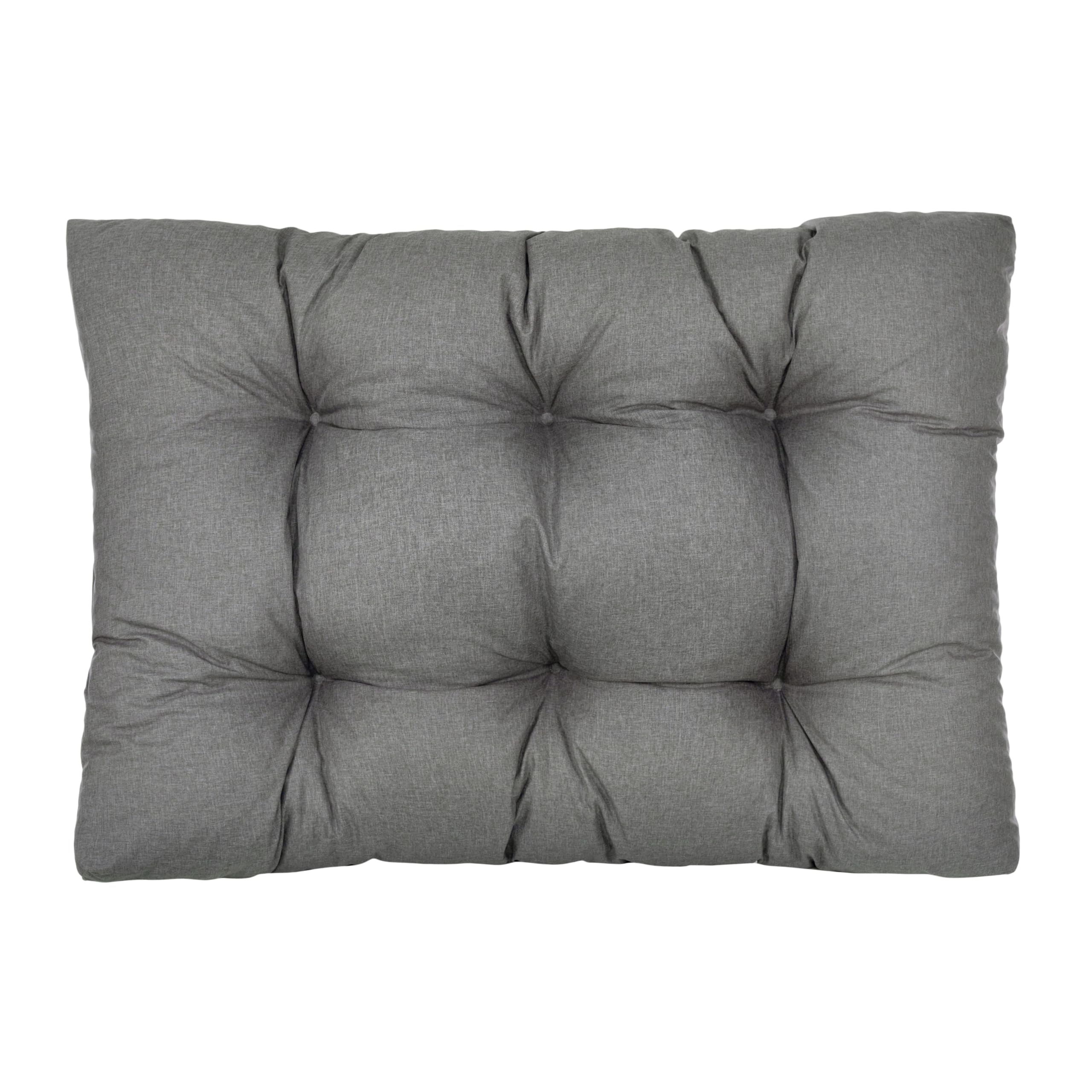 Palettenkissen Outdoor-Kissen Wasserdicht für Palettensofa Palettenmöbel Europaletten - Gartenkissen - 1 x Rückenkissen 120 x 40 cm + 1 x Sitzkissen 120 x 80 cm - Dunkelgrau