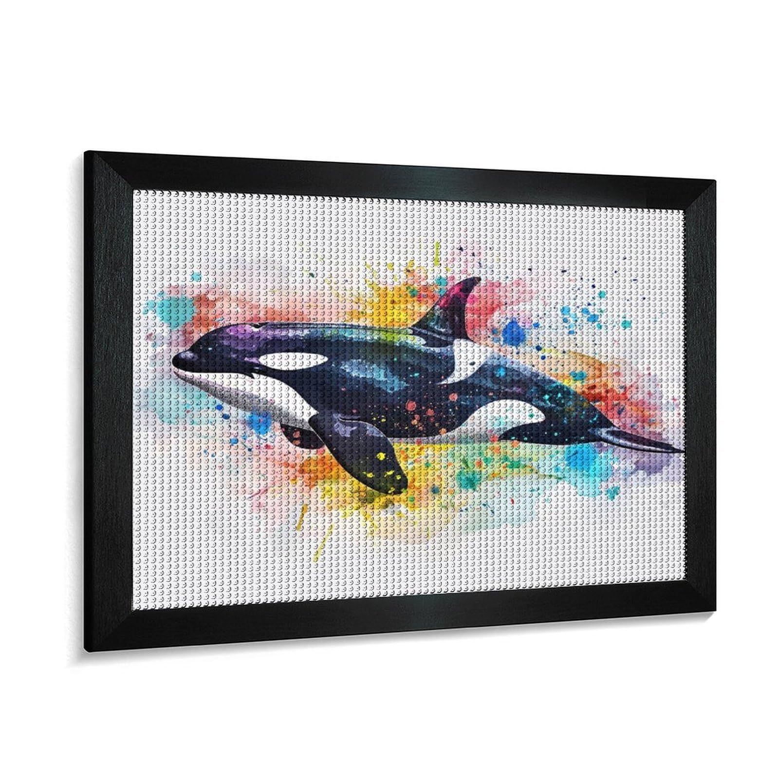 Amazon | ダイヤモンドアート シャチの水彩スプラッシュペイント