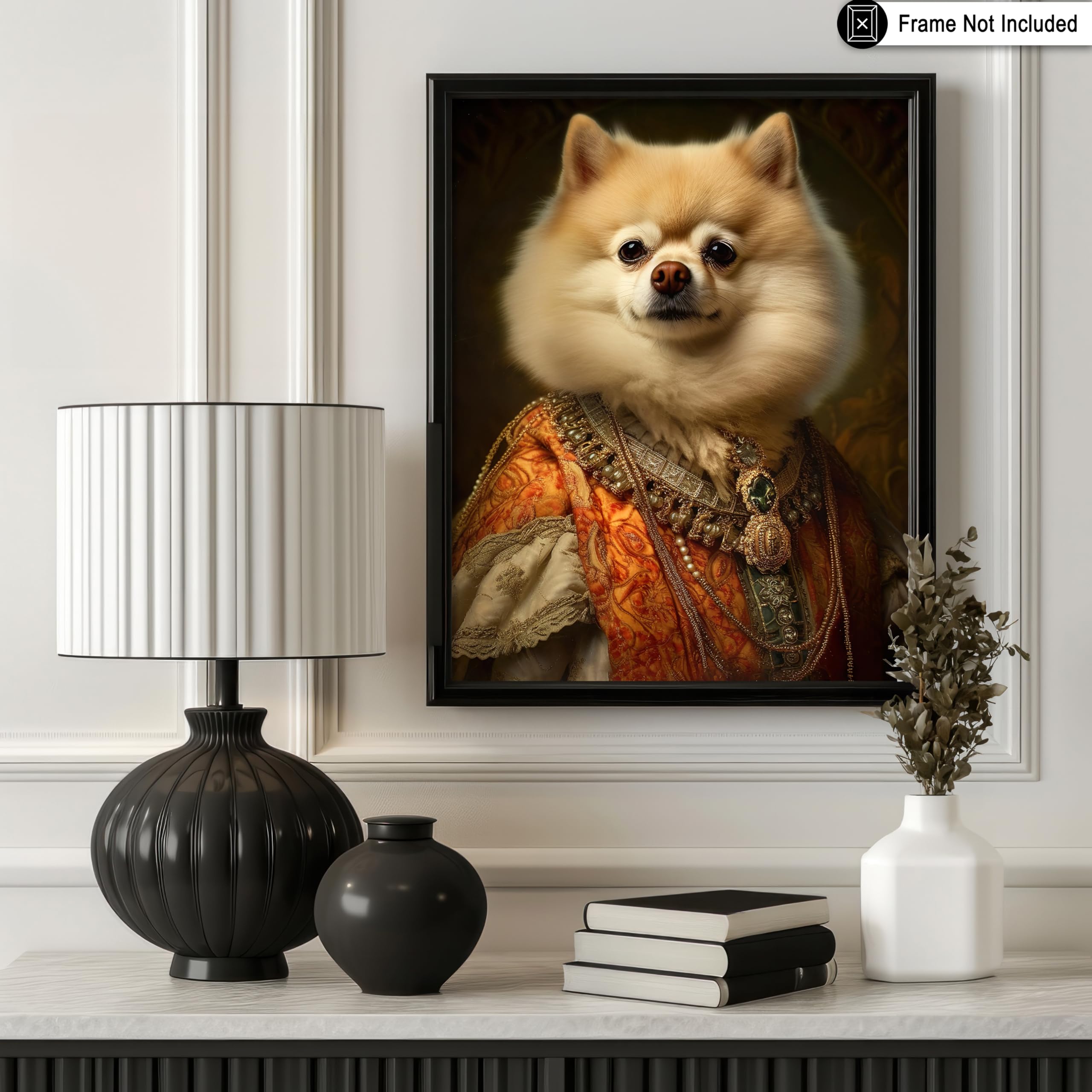 Amazon.co.jp: Poster Master 貴族ポメラニアンポスター 犬のプリント