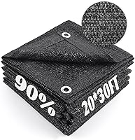 Vista 66 de Cool Area 70% Tela para Sombra Solar con Ojales, Lona de Malla para Cubierta de Plantas 6.5x16.5 pies, Toldo para Patio, Jardín, Pérgola, Verde