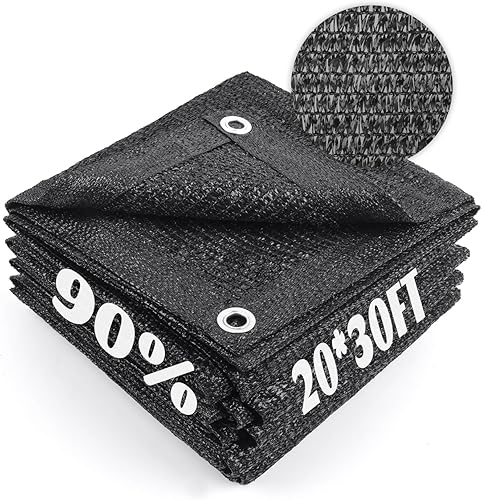 Miniatura 65 de Cool Area 55% Tela de Sombra Solar con Malla, Lona con Ojales para Cubierta de Plantas 2x5m, Toldo para Patio, Jardín, Pérgola, Invernadero, Negro