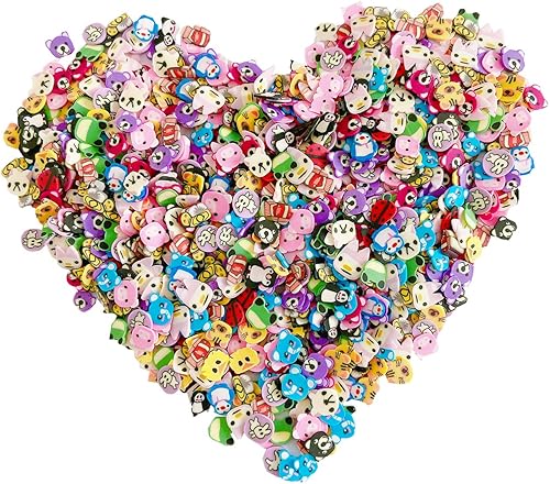 5000 piezas de figuras de polímero en 3D para decoración de uñas, bricolaje, suministros para decoración de manualidades (frutas, cara sonriente,