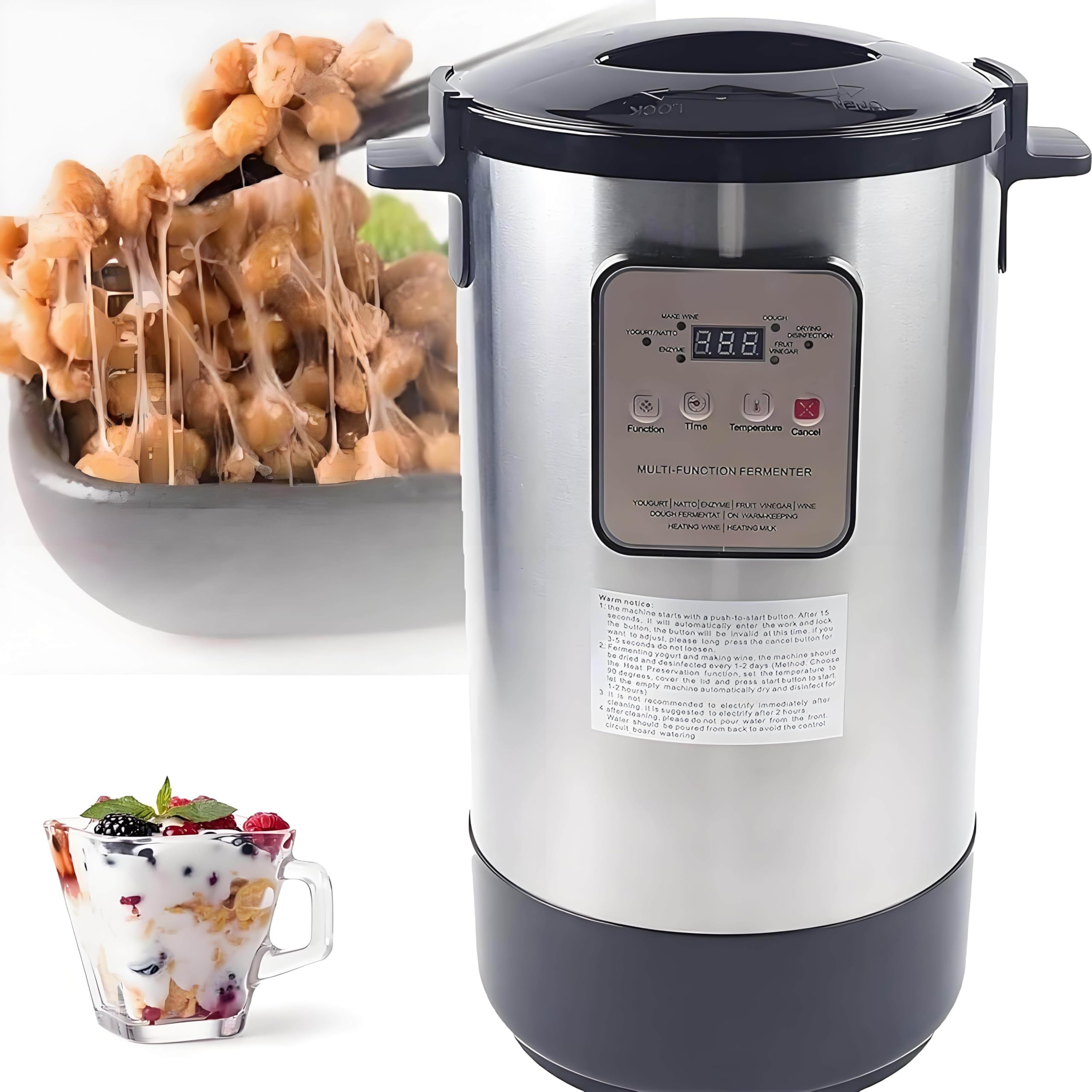 Automatyczna komercyjna maszyna do fermentacji o pojemności 12 l, maszyna do fermentacji z wyświetlaczem LCD, wielofunkcyjna maszyna do produkcji jogurtu, do restauracji i barów domowych