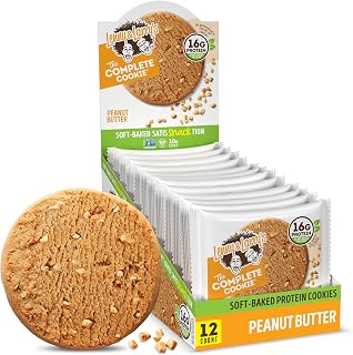 Lenny & Larry's Complete Protein Cookie, [Peanut Butter], Chewy Soft Baked, 16g Plant Protein, Vegan, Non-GMO, High Fiber, [4 Ounce] Cookie (Pack of 12)