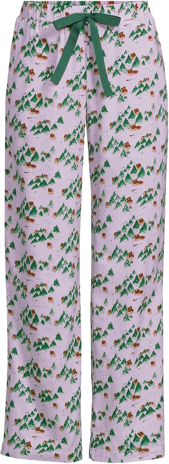 Lands' End Women's Print Flannel Pajama Pants