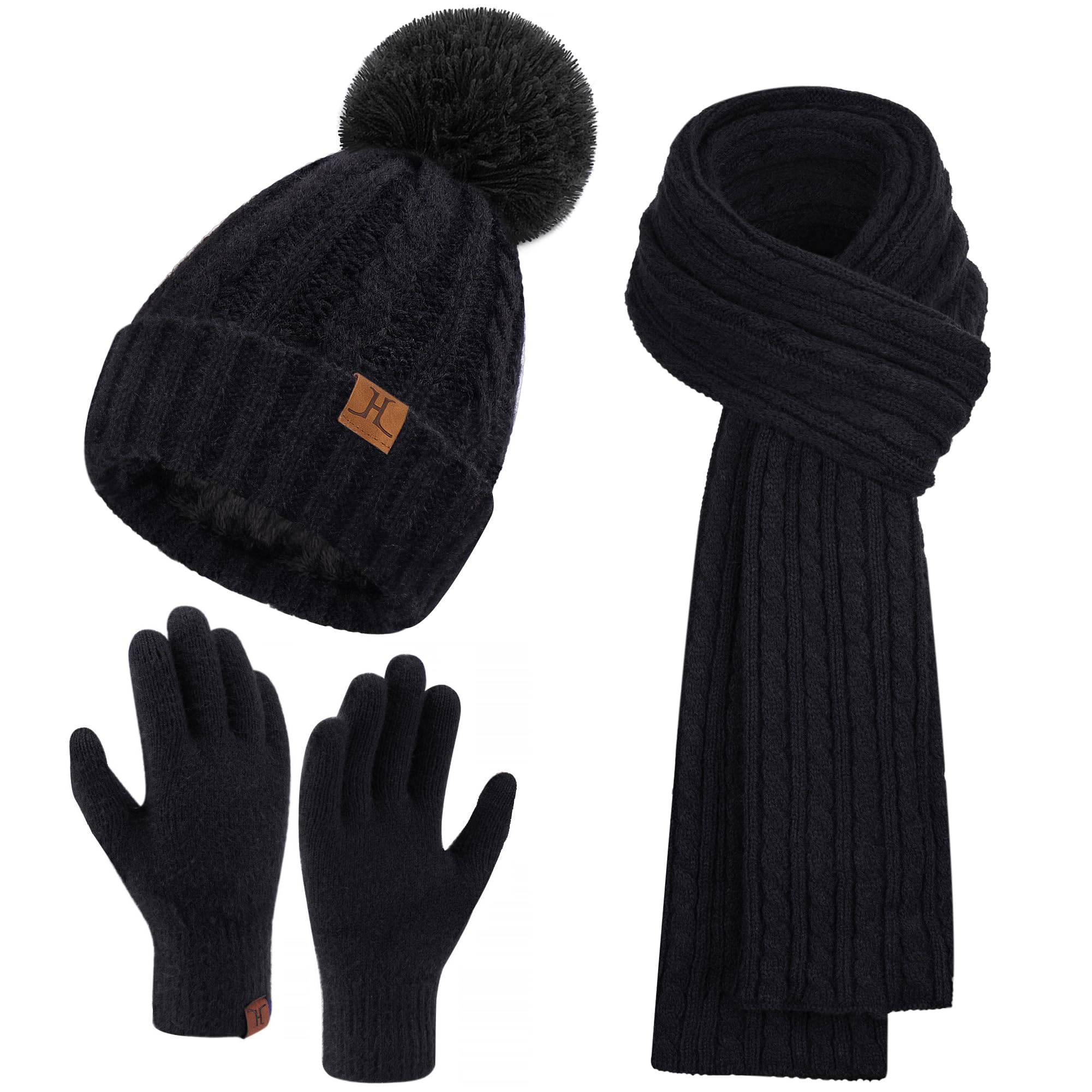 GUGGEN Mountain K109 muts Wintermuts met pompon en lichte fleece