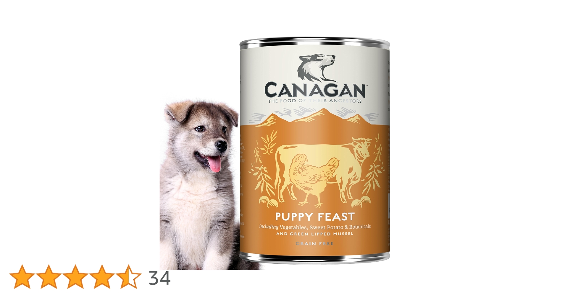 Amazon.co.jp: カナガン ドッグフード チキン＆ビーフ 缶詰(400g×1缶