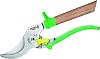 Opinel Hand Pruning Shears with non-slip beech wood handle perfect for bypass trimmers, garden, hedge, lawn clippers or hand scissors with stainless steel blade (Green)