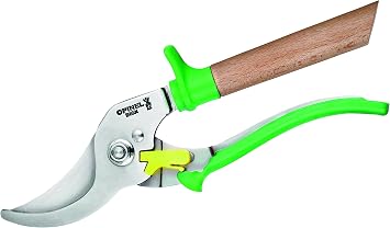 Opinel Hand Pruning Shears for Gardening, Beechwood Handles (Green)