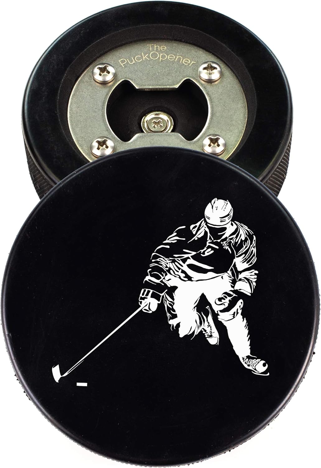 The PuckOpener - Hockey Puck Bottle Opener - Skater