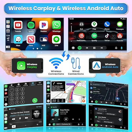 Miniatura 3 de Roinvou Radio 2+64G para Ford F150 F250 F350 2004 2005 2006 2007 2008 2009 2010 Android 13 Car Stereo Wireless Carplay, pantalla táctil de 7