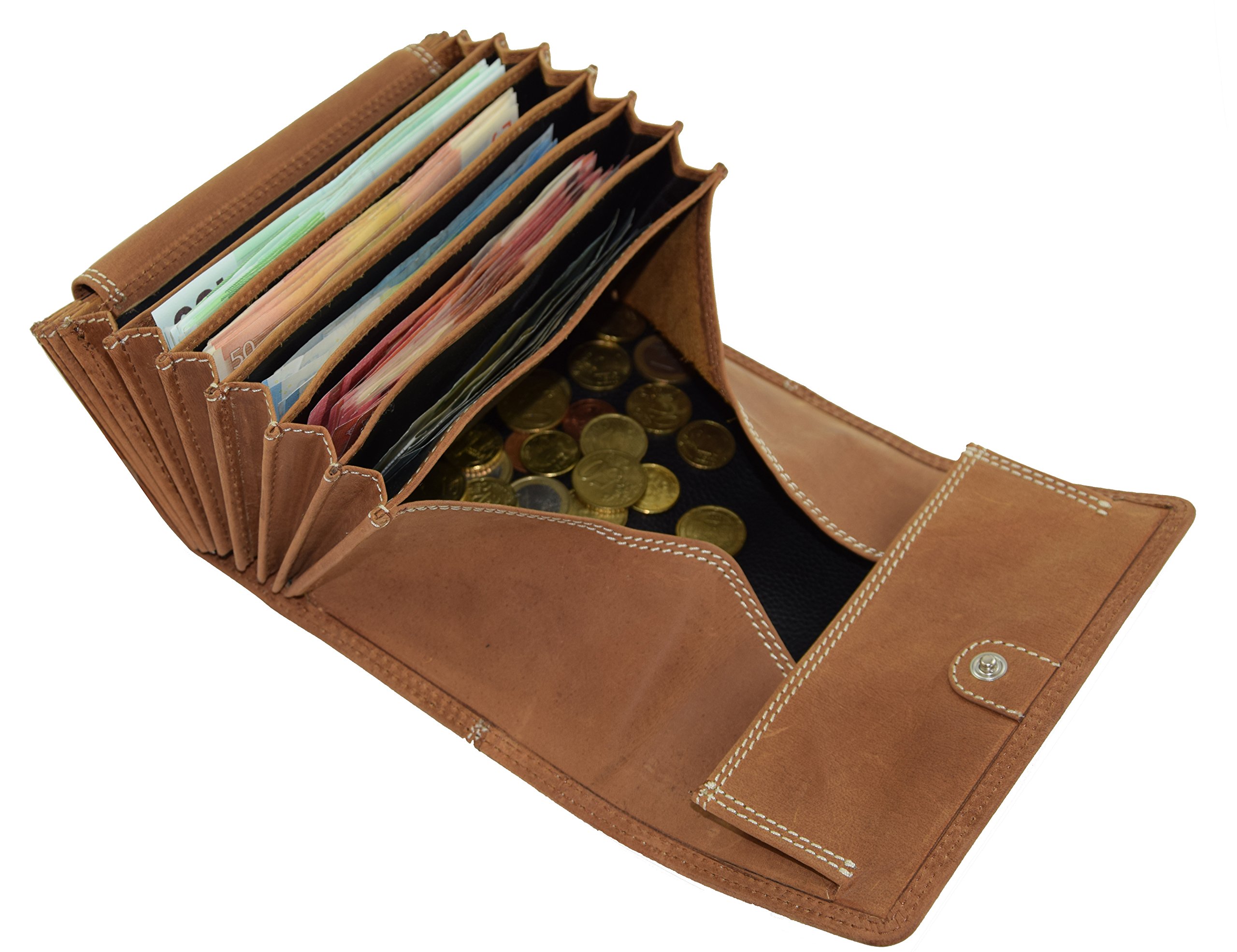 Menzo - Juego de camarero profesional, 12 meses de garantía Bolsa de camarero, monedero de piel, doble cosido en diferentes colores y diseños