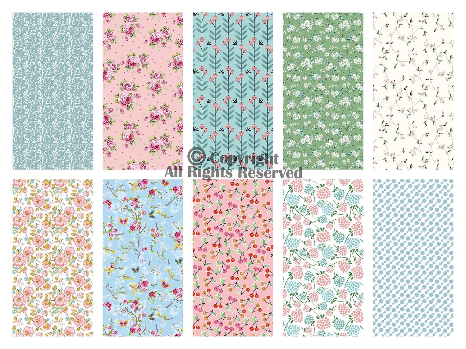 Craftido 10pcs 18”x21”(46x53cm) Fat Quarters Fabric Bundles, Medium Weight 145g, 100% Cotton Fabric for Quilting Sewing - Image 2