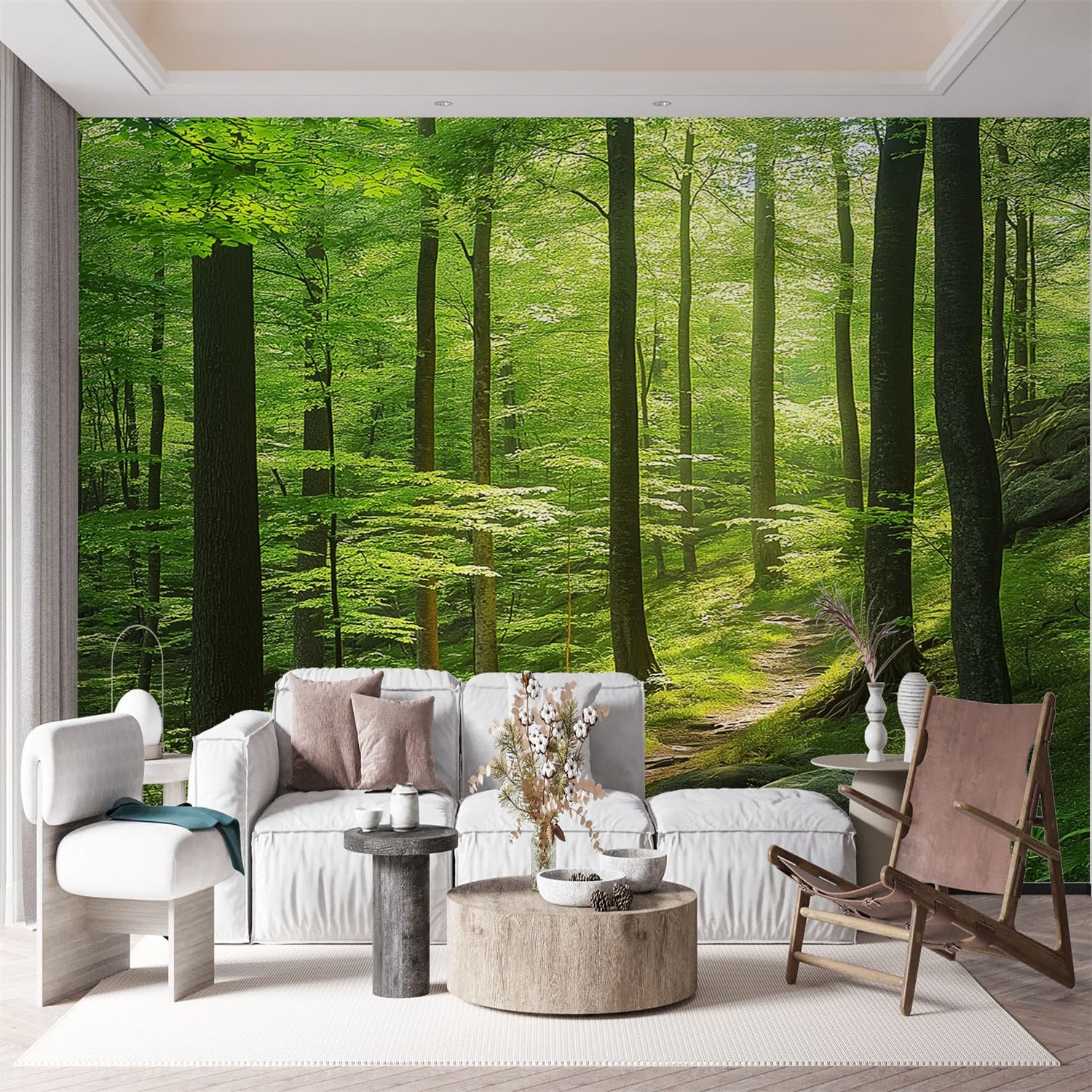 Niestandardowa fotografia krajobrazu, drzewo, słońce, panoramiczny mural, fotografia krajobrazowa, tapeta 250 x 175 cm (szer. x wys.), nowoczesna sztuka ścienna na dużą skalę, mural panoramiczny