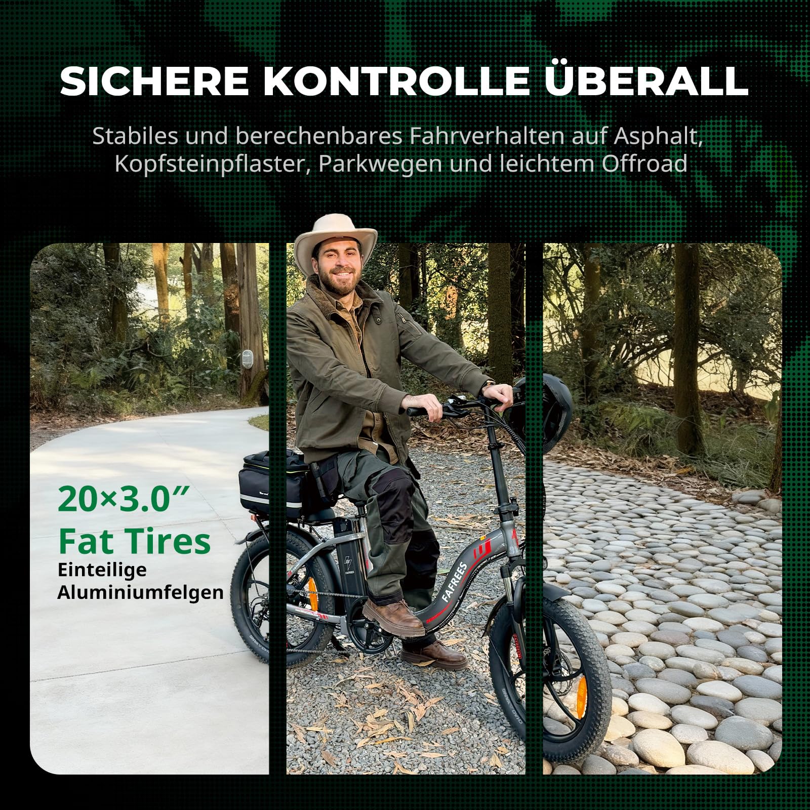 Fafrees F20 E Bike Klapprad 20 Zoll für Erwachsene [ Offiziell ] Herren Ebike Damen 18AH/ 20AH Akku, Elektrofahrrad 250W, E Fatbike 140kg, Elektro Fahrrad, Elektrisch Mountainbike 25km/h- Update