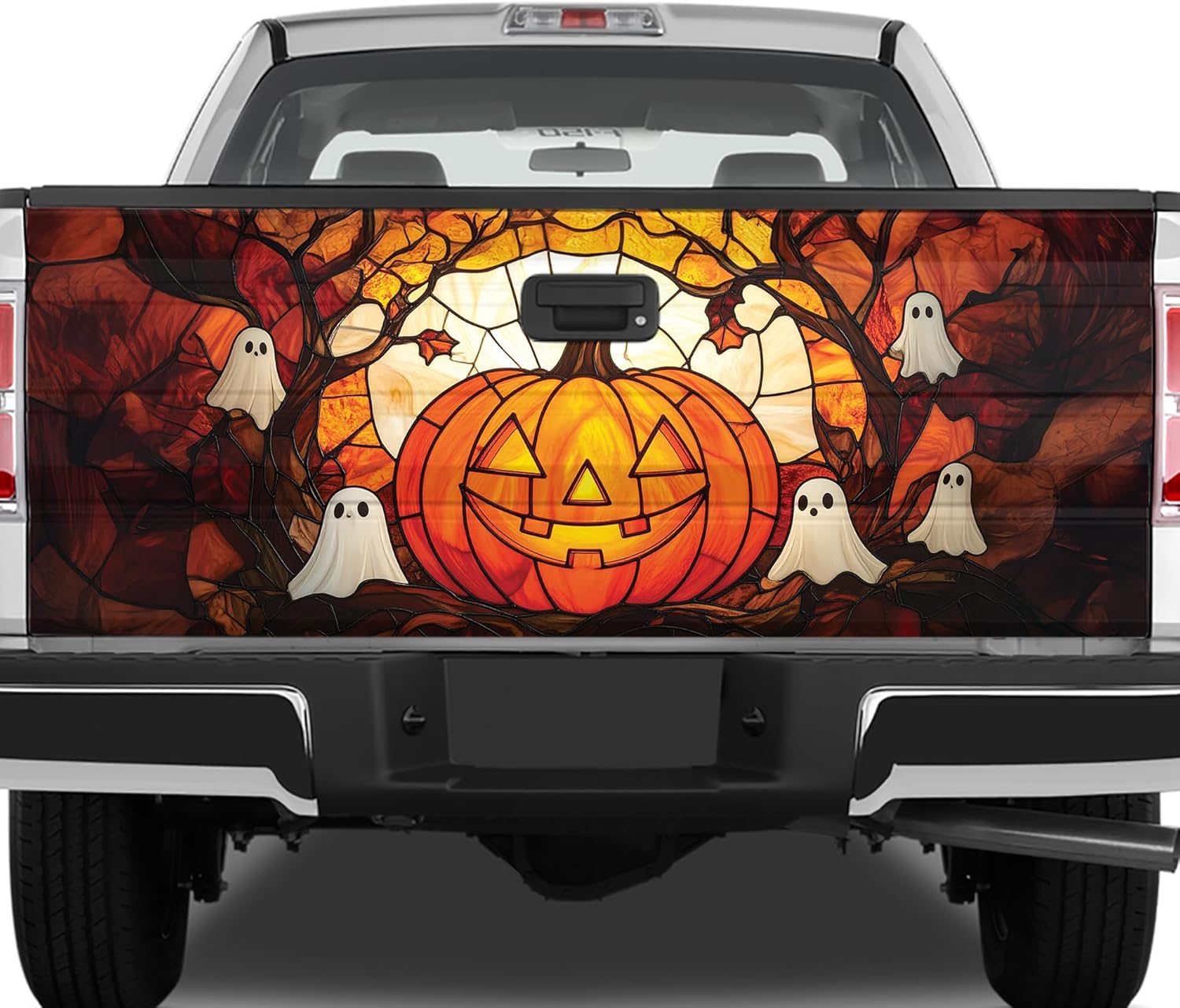 ThangPham Shop Halloween Ghost Truck Tailgate Wrap – Truck Tailgate Wrap with Halloween Theme