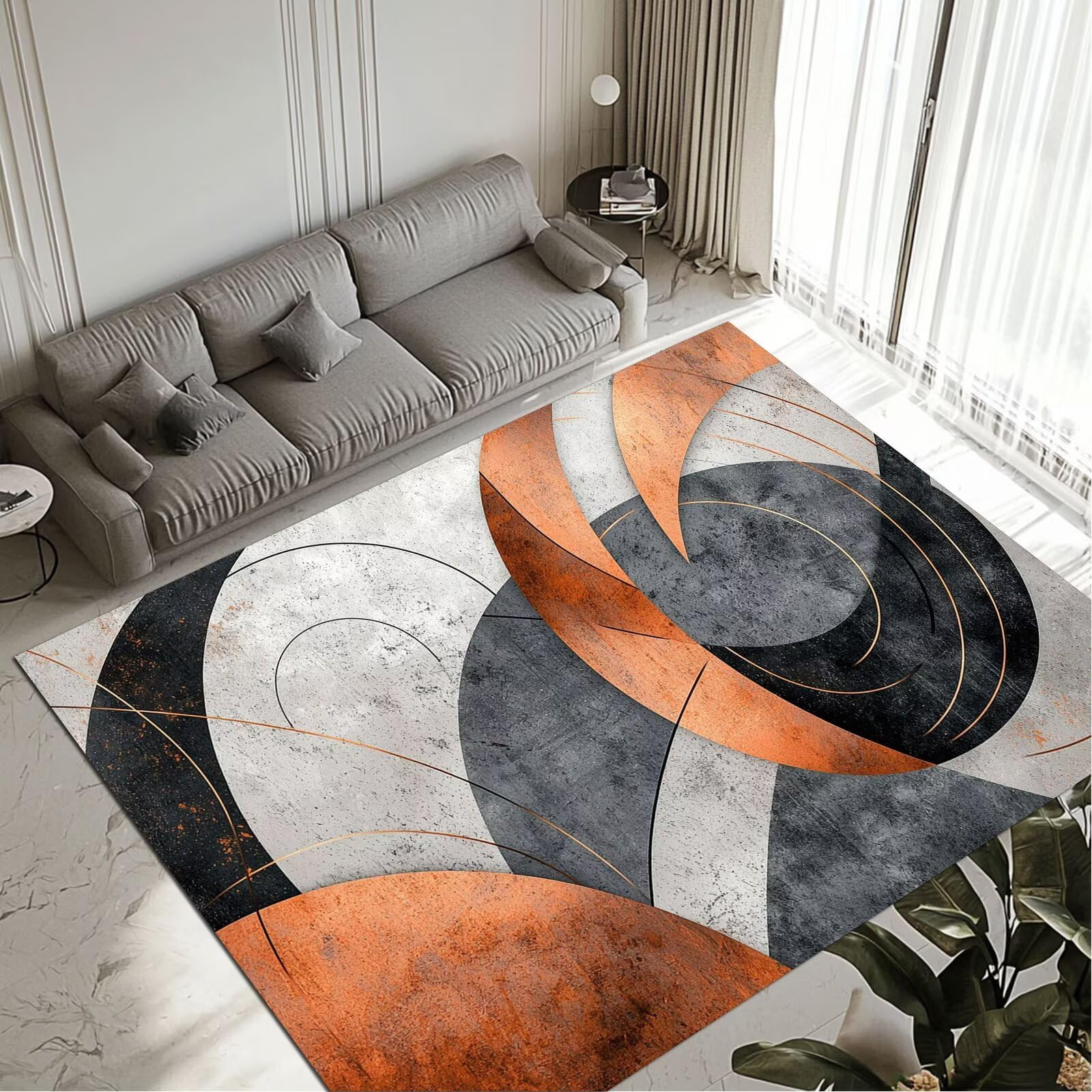 Tapis imperméable et lavable 60x90cm tapis modern antidérapant