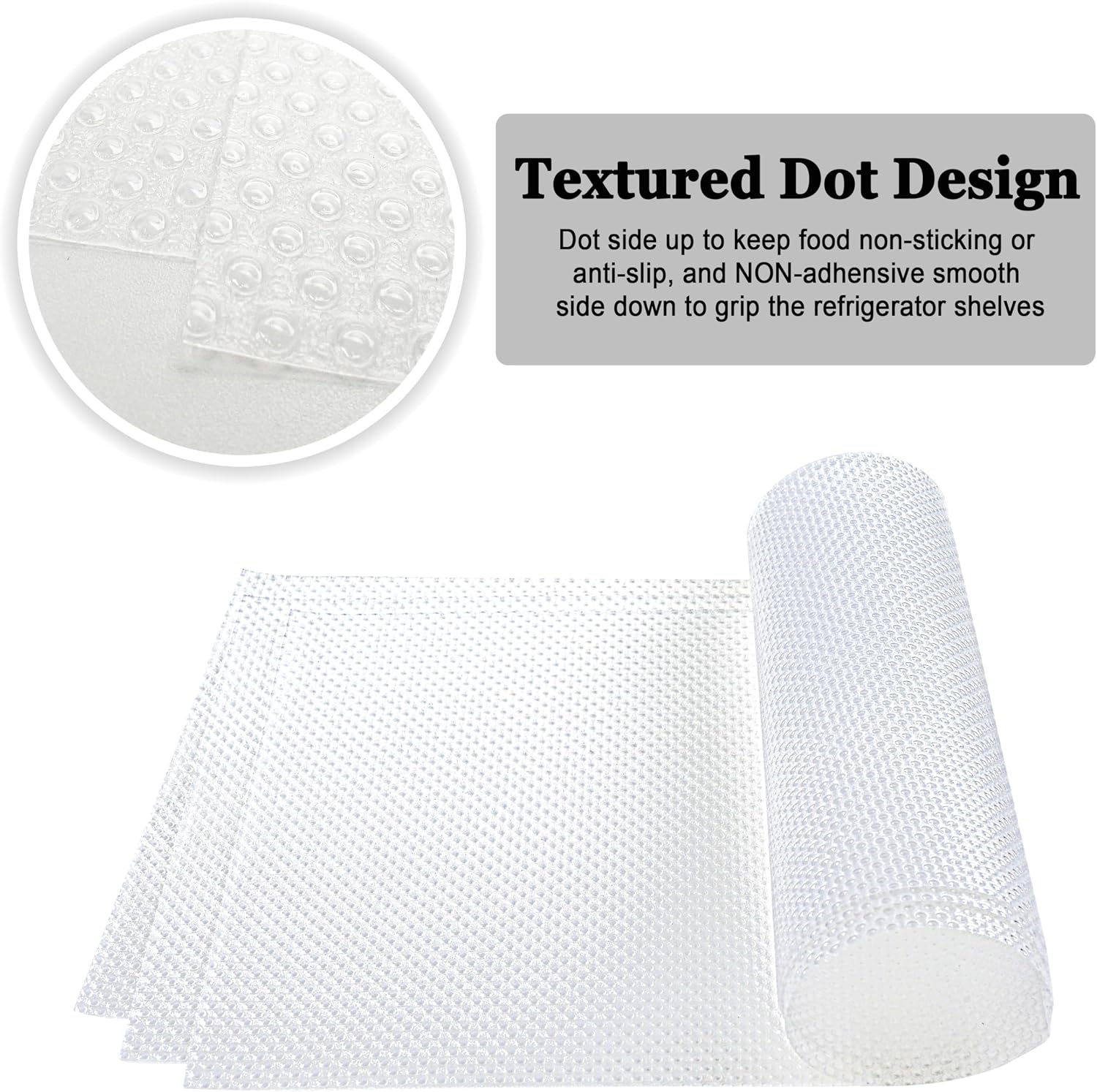 BOPART 12Pcs Refrigerator Liners Washable Fridge Shelf Liners Refrigerator Mats for Freezer Glass Shelves Kitchen Cabinets Cupboards Drawers (17.7" x 11.4") image 2
