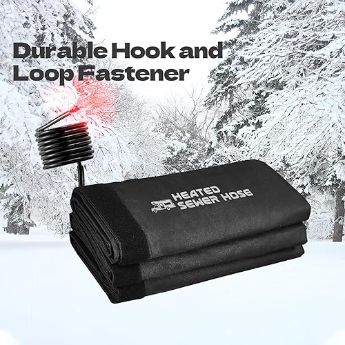 Miniatura 5 de Manguera de alcantarillado de 15 pies con funda térmica, kit de manguera de alcantarillado para autocaravana negra, manguera de alcantarillado para